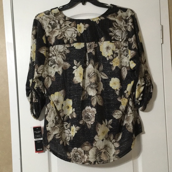 New With Tags Stretch Shimmering Plus Size 1X Top - Picture 2 of 14